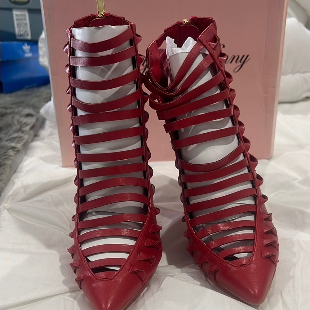 Penny Loves Kenny Red Stiletto Heels
